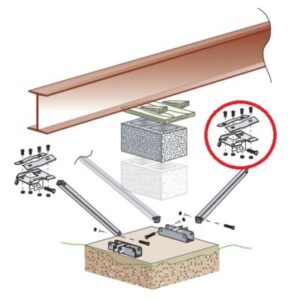 Xi2 System Longitudinal Bracket and Hardware Only for Xi2 Concrete System | R & G ...